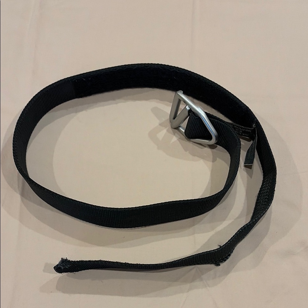 Black Bison Belt with Silver Buckle